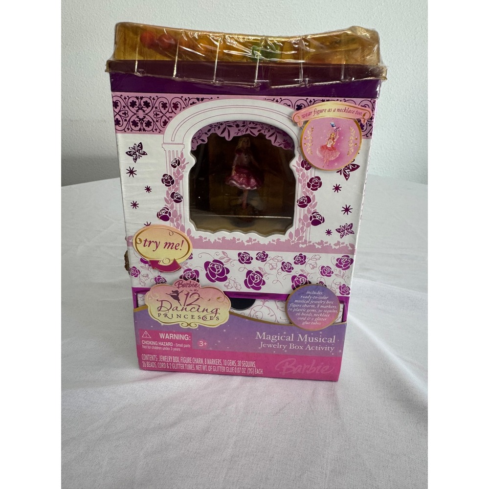 Barbie 12 Dancing Princesses Magical Musical Jewelry Box Activity Kit New